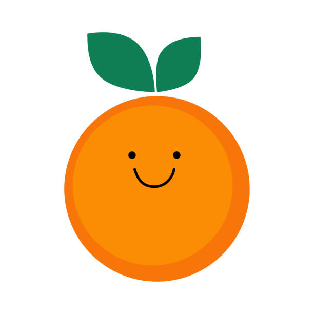 Cute Funny Cartoon Orange Character Stock Illustration - Download Image Now  - Orange - Fruit, Orange Color, Child - iStock