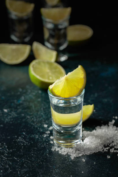 istock Tequila shots with lime and salt. 1382313097
