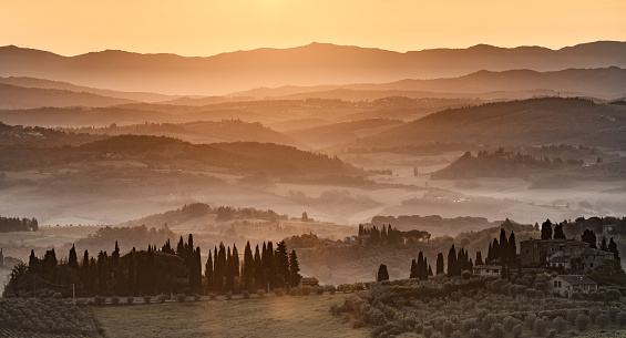 Tuscany Landscape At Dawn - Crete Senesi