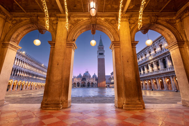 istock Venice, Italy at St. Mark's Square with the Basilica and Bell Tower 1382344197