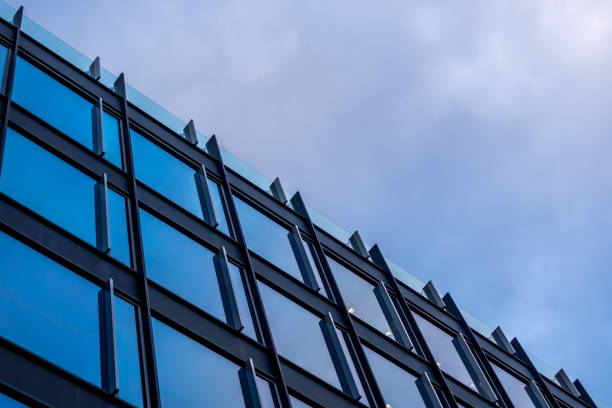 istock Facade of a modern apartament building against a blue sky background. 1382353659