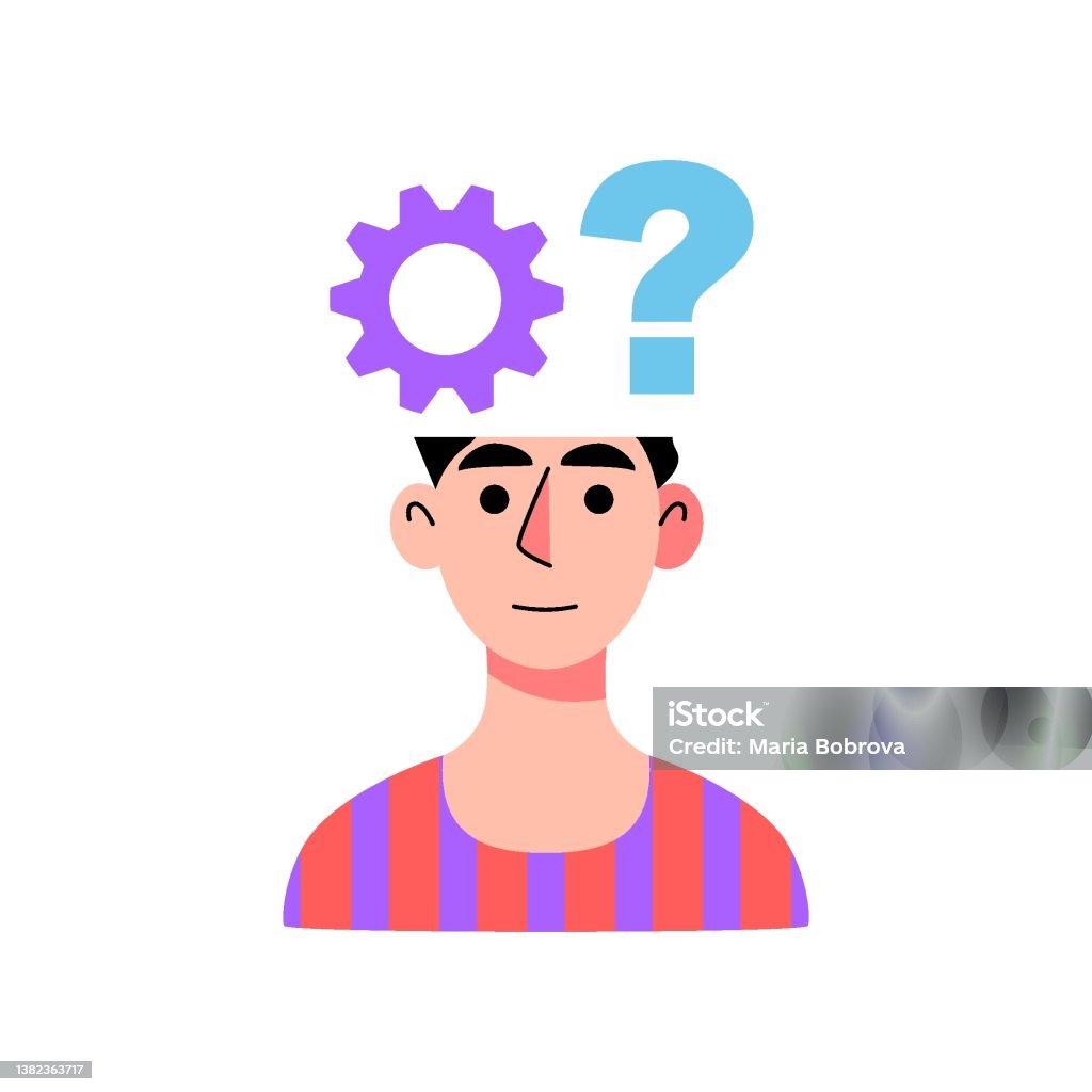 Wthinking Thinking Process Stock Illustration - Download Image Now - Abstract ...