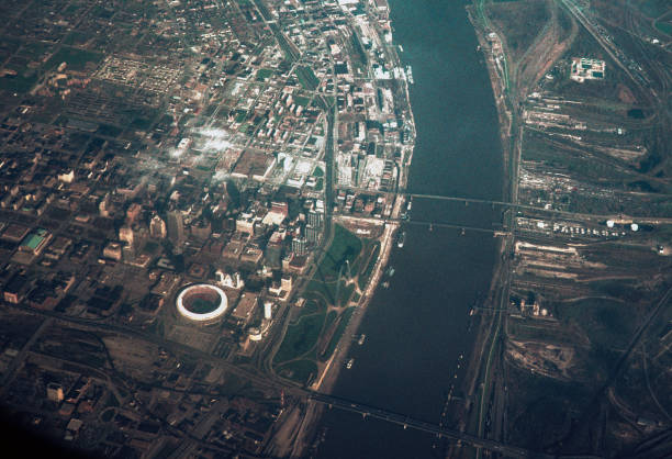 Gateway Arch NP - St Louis Aerial View 1984