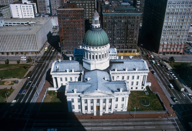 istock Gateway Arch NP - Old Courthouse from Above - Morning 1973 1382371669