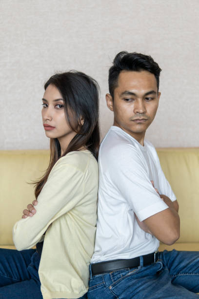 istock Young couple having an argument not talking to each other 1382372677