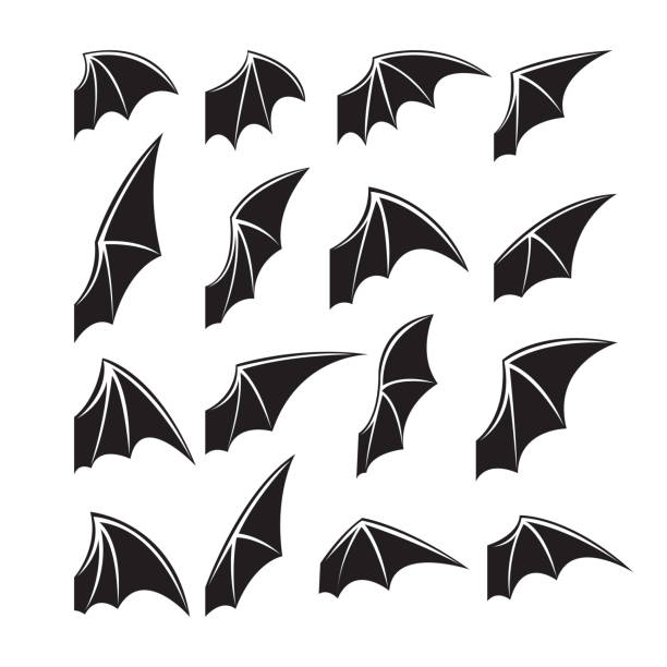 крылья летучей мыши - bat stock illustrations