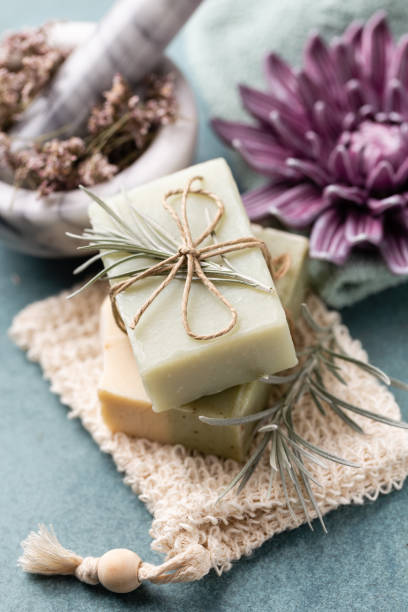 istock Handmade natural soap with herbal. 1382382470