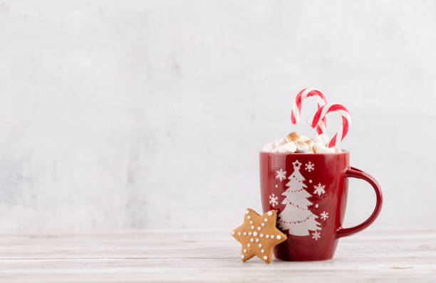 istock Christmas candy cane cozy background. 1382382629