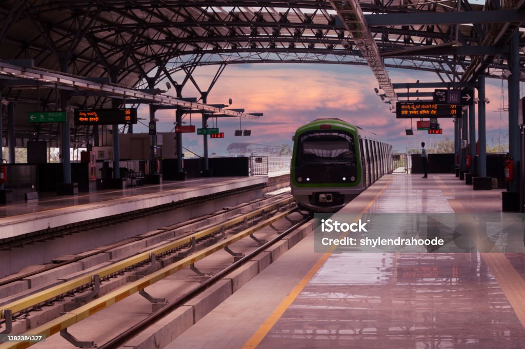 Bangalore or Bengaluru Bangalore city metro railway station Subway Stock Photo