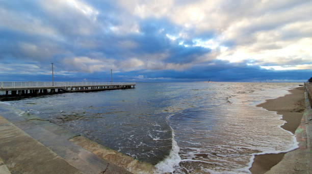 istock Dramatic sky, storm clouds over a stormy sea 1382384603