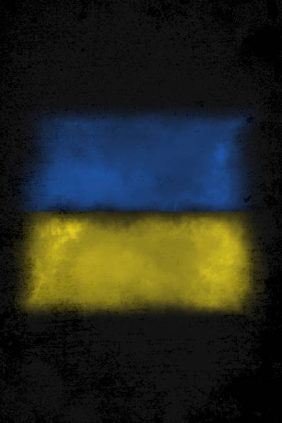 istock Flag of ruined Ukraine - Grunge graphics 1382389992