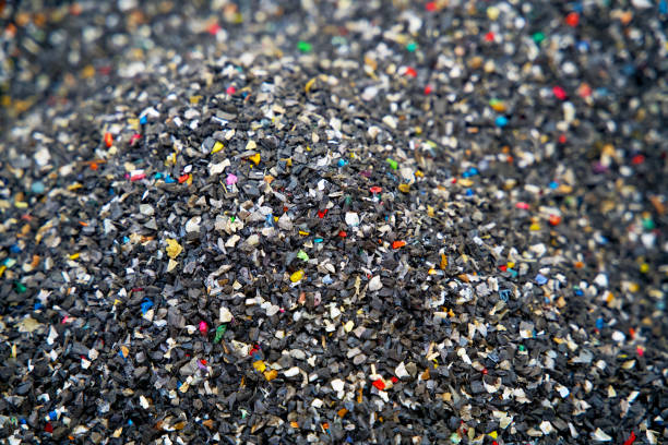 istock Plastic granulate in a plastic recycling factory 1382390332
