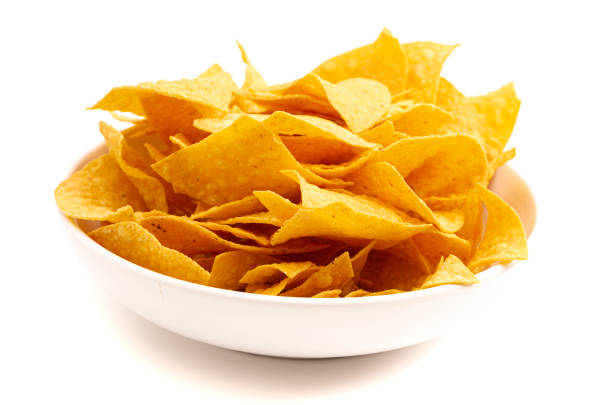 istock Bowl of Tortilla Chips Isolated on a White Background 1382402123