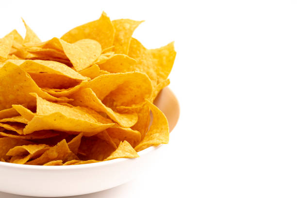 istock Bowl of Tortilla Chips Isolated on a White Background 1382402129