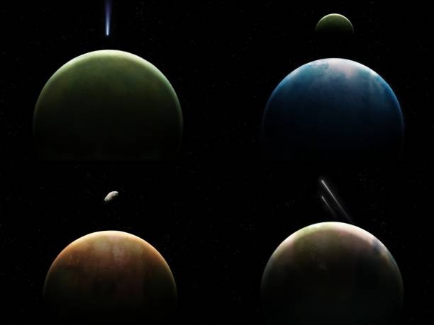 istock Collage of distant exoplanets in space 1382423822