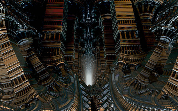 istock Abstract Computer generated Fractal design. 3D Illustration of a Beautiful infinite mathematical mandelbrot set fractal. 1382432727