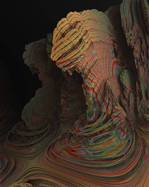 istock Abstract Computer generated Fractal design. 3D Aliens Illustration of a Beautiful infinite mathematical mandelbrot set fractal. 1382433260
