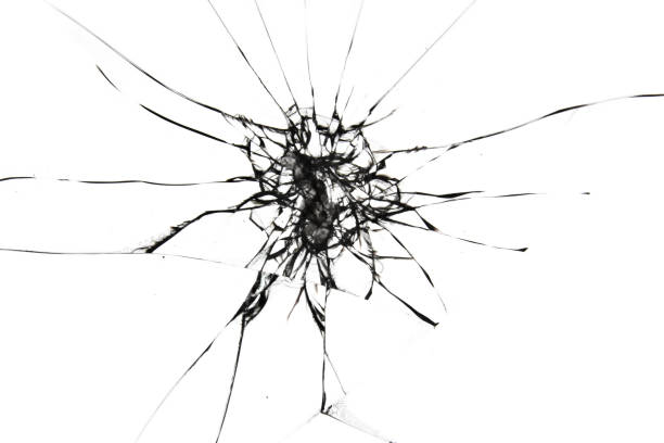 istock The effect of a broken smartphone screen. Cracks in the glass. 1382445801