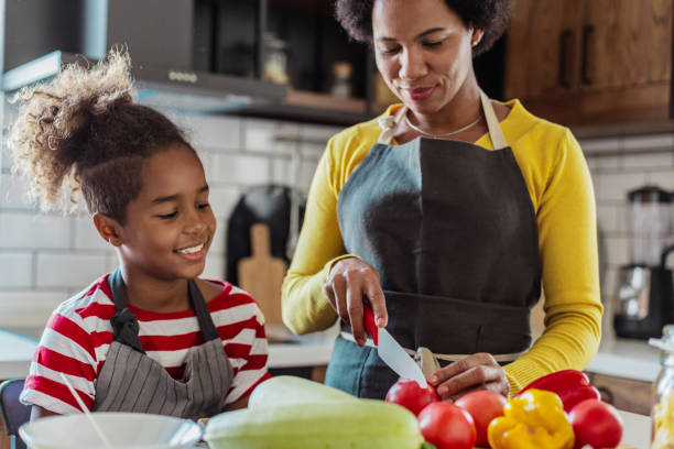 istock Daughter helps her mother in the kitchen 1382457197