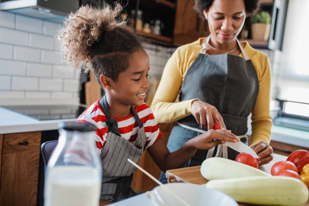 istock Daughter helps her mother in the kitchen 1382457838