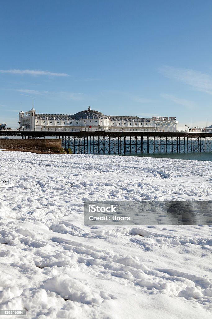 Pier Inverno Neve brighton - Royalty-free Brighton - Brighton and Hove Foto de stock