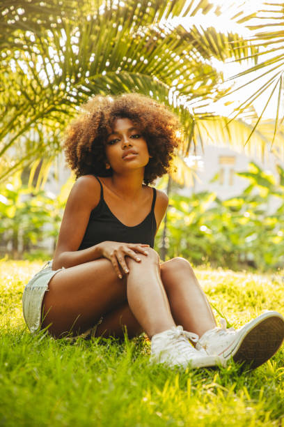 istock Pretty young afro woman 1382462536