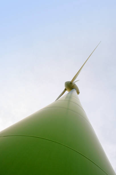 energy sources. wind generator Bottom view. Wind energy symbol. Natural Wind energy symbol.