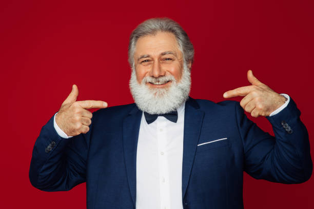 istock Portrait of emotional old man 1382480013