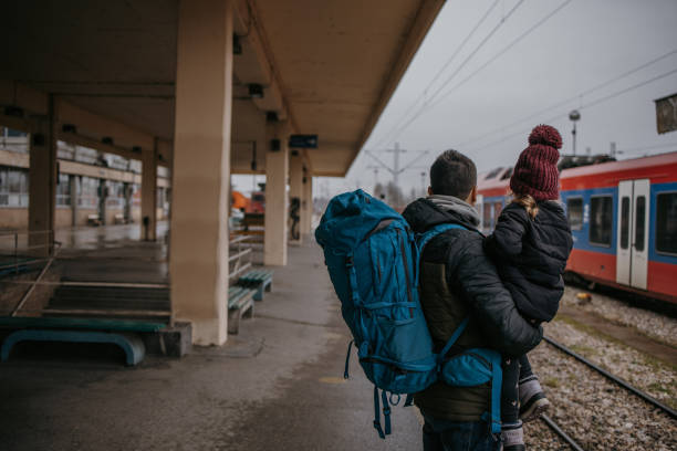 istock Family waiting for a train 1382482273