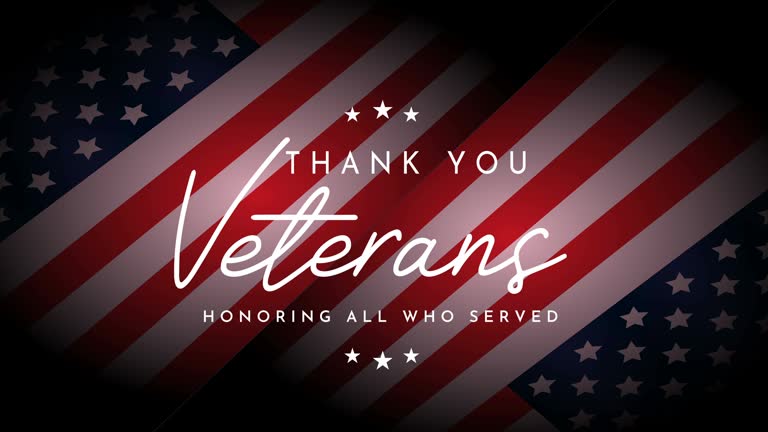 Thank You Veterans, Honoring all who served. 4k animation