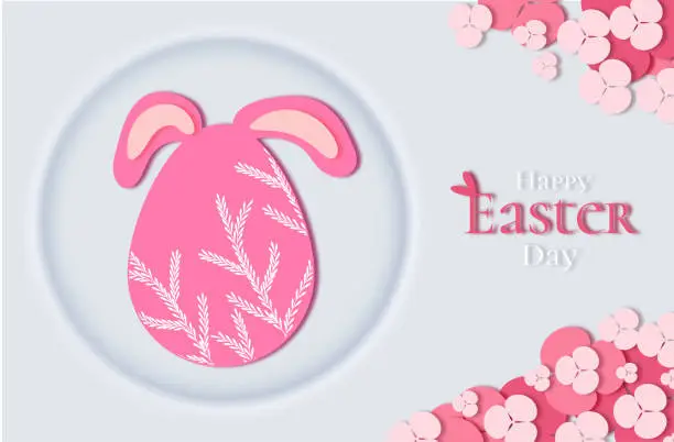 Vector illustration of Beautiful Easter card. Vector illustration.