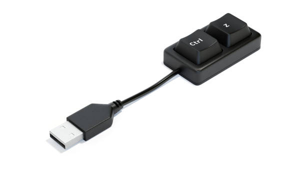 3d ctrl + z shortcut keyboard, annulla concetto. - undo key foto e immagini stock