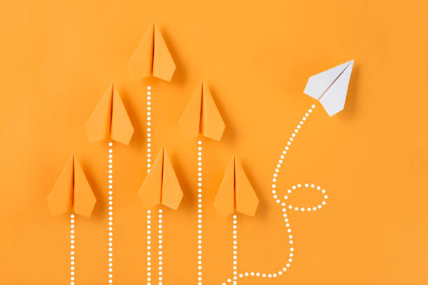 istock Individuality Concept with Paper Airplanes 1382490637