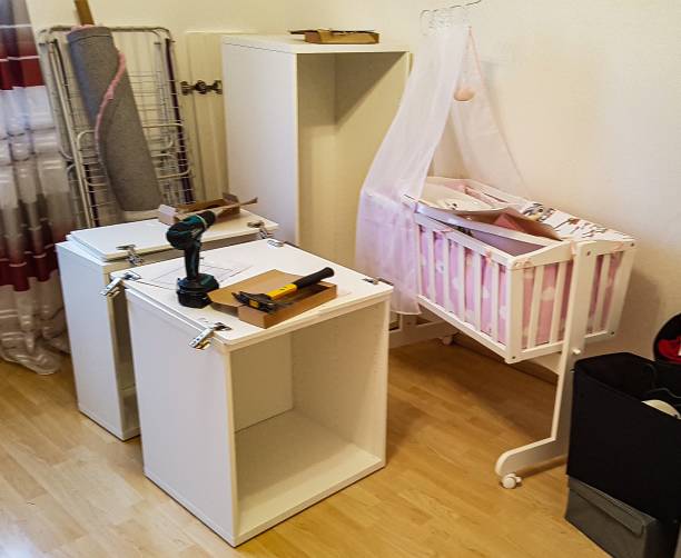 istock Construction of a children's room 1382495444