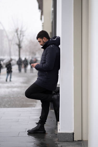 istock Winter Modern man in winter coat 1382500031