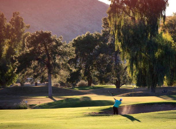 istock Male Golfer Hitting Approach 1382500260