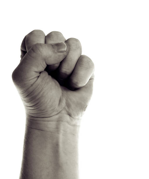 istock fist fight isolated on white 138250159