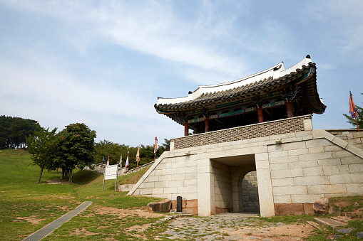 Dongnaeeupseong Fortress Site in Busan, South Korea. Joseon Dynasty Architecture.