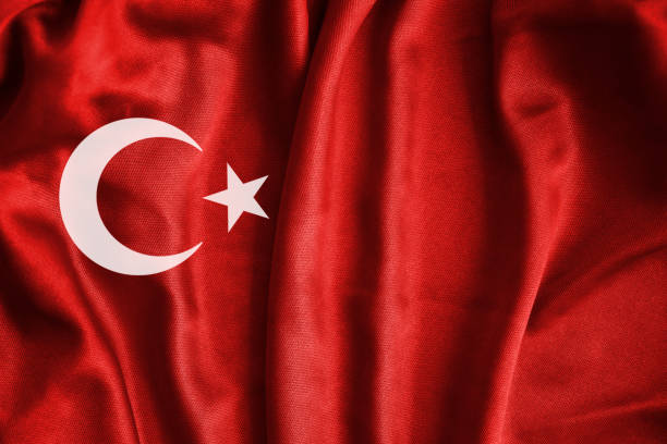 istock Turkey national flag silk background 1382525266