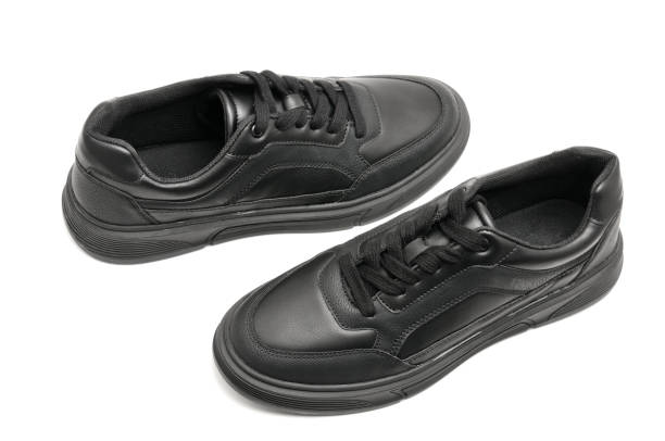 istock Leather autumn men's shoes on a white background 1382529305