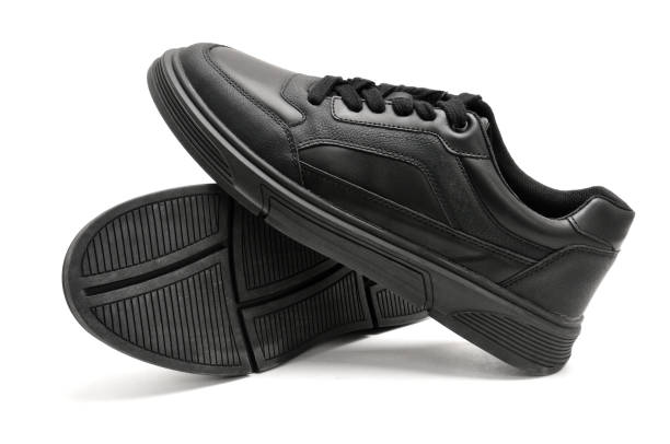 istock Leather autumn men's shoes on a white background 1382529862