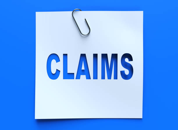Stack of Claims applications stock photo