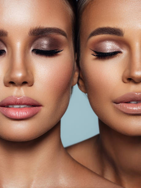 istock Two beautiful emotional women with perfect make-up 1382556932
