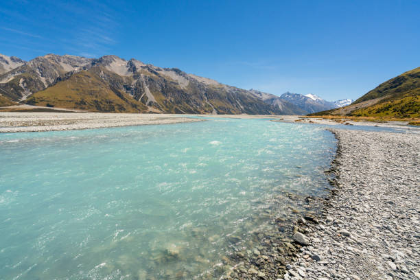 The shot of beautiful landscape with mountainous background.