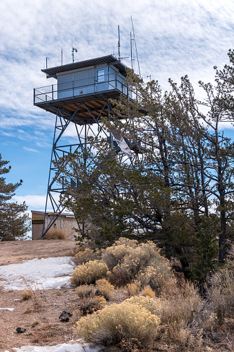 Work began on the O’Leary Lookout in May of 1959 and was completed in July of the same year.  The lookout sits on O’Leary Peak at almost 9000 feet above sea level.  O’Leary Lookout is in the Coconino National Forest near Flagstaff, Arizona, USA.