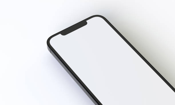 istock llustration 3d render of isometric rectangles simulating a telephone in a 3d space with blank spaces. From different perspectives and views to help rock up for applications. 1382582392