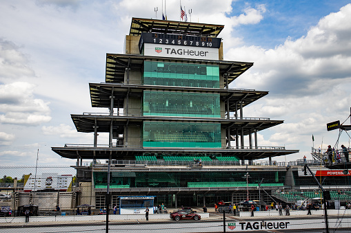 Indianapolis - Circa May 2019: Practice sessions at Indianapolis Motor Speedway. Hosting the Indy 500 and Brickyard 400, IMS is The Racing Capital of the World.