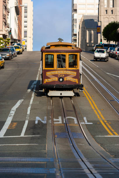istock Cable car coming downhill, San Francisco, California 1382655375