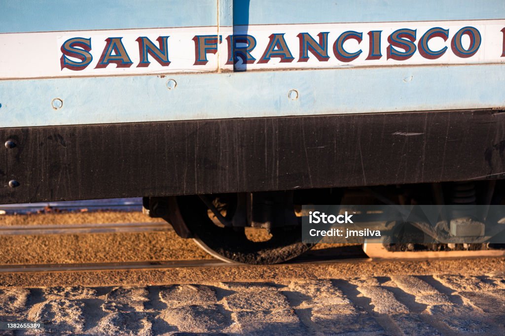 Detail of the cable car, San Fran cisco, California Cable car, San Francisco, California Cable Car Stock Photo