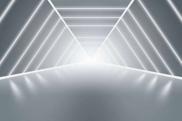 istock 3D rendered lines extend forward to the future space passage background 1382661868